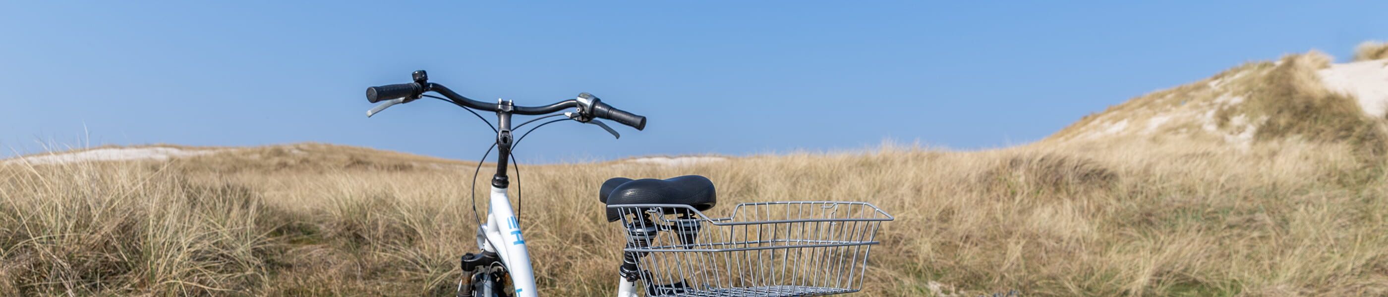Fahrrad in Dünenlandschaft an der Nordsee